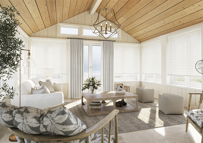 Ecowood, Cotton White Satin - Motorised Venetian Blind - Image 6